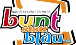 Gewinn des Plakatwettbewerbs "Bunt statt Blau" Gewinn des Plakatwettbewerbs "Bunt statt Blau"